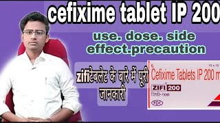 cefixime tablet IP 200 mg used for tablet zifi 200mg Review in Hindi [upl. by Kellia]