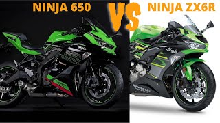 Kawasaki NINJA 650 BS6 vs NINJA ZX6R 2020  REVIEW IN HINDI  PRICE IN INDIA  which shold you buy [upl. by Wallach]