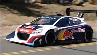 Pikes Peak Hill Climb 2013  Sébastien Loeb  Peugeot 208 T16 OnboardHelicopterSpectators Views [upl. by Conlan]