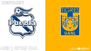 Resumen y Goles  Puebla vs Tigres  Liga BBVA MX  Apertura 2023  Cuartos de Final IDA [upl. by Caniff]