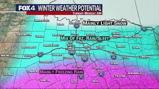 Dallas weather Dangerous cold freezing drizzle in the forecast Sunday [upl. by Tebasile]