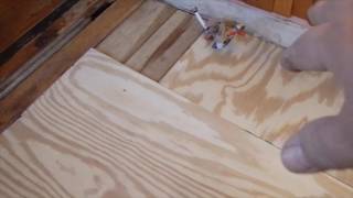 Cutting Holes in Plywood for Bathroom Floor [upl. by Elad]