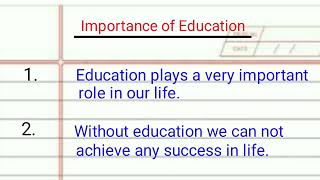 Education day speech in english education 10 line short essay on education write about education [upl. by Whitson822]