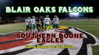 Blair Oaks Falcons Football 2024 vs Southern Boone Eagles [upl. by Ezequiel819]