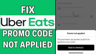 How To FixAdd Uber Eats Promo Codes Not Applied 2024 [upl. by Ettegroeg]