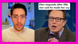 Elon Musk responds after SNL star accuses him of bad behavior [upl. by Flavian]