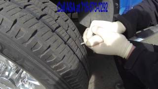 Quick NailScrew Tire Repair REPAIR A FLAT TIRE ON THE VEHICLE [upl. by Eri561]