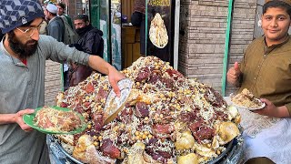 Peshawari Kabuli Pulao  Afghani Zaiqa Chawal  Giant Meat Pulau Mountain  Street Food Peshawar [upl. by Liakim123]