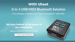 CME WIDI Uhost 3 Minute Test Video Prototype I  April 2021  Wireless MIDI Bluetooth MIDI USB MIDI [upl. by Ahker]