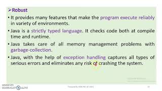 JAVA  MODULE1  TOPIC 13  JAVA BUZZWORDS [upl. by Lizette]