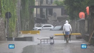 Como alluvione a Laglio colata di fango e detriti investe il centro abitato [upl. by Adnov]