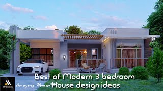 3 BEDROOM HOUSE DESIGN IDEAS MODERN HOUSE PLANS FLAT ROOF HOUSES [upl. by Purity]