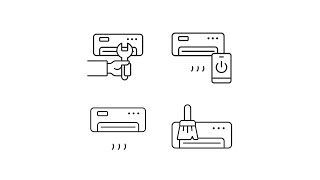 Animated line icon pack representing ventilation [upl. by Leirrad]