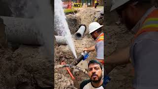 High Pressure Water Main Repair repair shortsfeed work [upl. by Neo]