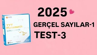 2025  345 TYT MATEMATİK SORU BANKASI ÇÖZÜMLERİ  GERÇEL SAYILAR 1  TEST 3 [upl. by Enilasor919]