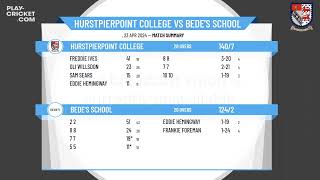 ECB Friendly  Hurstpierpoint College v Bedes School [upl. by Dorolisa]