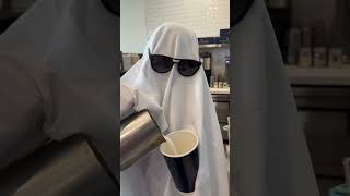 JUMP SCARE ⚠️ ghosts halloween donutshop donut vegas spookyseason barista [upl. by Feenah]