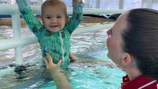 Baby Swimming In Pool [upl. by Gnot]