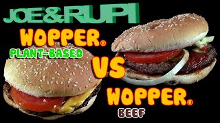 Joe amp Rupi testen Burger King ® Wopper ® Plantbased vs Wopper Beef  Veggie vs Beef  wer gewinnt [upl. by Elumas]