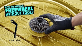 How to Remove a Freewheel With Quill Stem ThreadOn [upl. by Dnalyar]