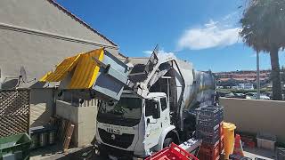 JJ FRONT LOADER BIN TRUCK  Mindarie Marina [upl. by Euqinmod]