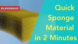 How to create procedural sponge material in Blender in 2 minutes cycles [upl. by Doak]