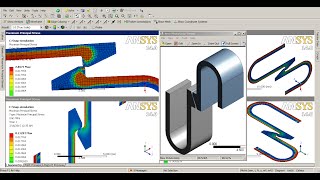 ANSYS Tutorial Video  Snap Fit Analysis  GeometricalContact Non Linear  GRS [upl. by Drol]