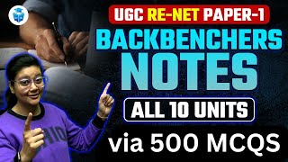 UGC NET Paper 1  UGC RE NET Paper 1 Top 500 MCQs by Aditi Mam [upl. by Eilesor]