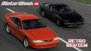 1994 Mustang GT vs Camaro Z28  Retro Review [upl. by Inalak824]