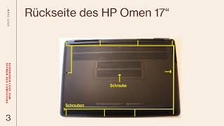 Laptop Akku wechseln HP Omen 17quot Wie den eingebauten Akku tauschen Battery Pack [upl. by Assir]