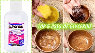 Top 5 Uses Of Glycerin  Glycerin For Bright Glowing amp Spotless Skin [upl. by Kingsley]