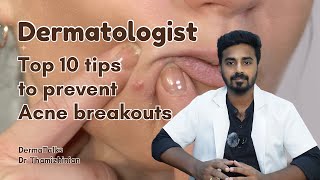 Get Acne free Skin  Dermatologist Top 10 tips for Acne prone skin drthamizhinian skincare acne [upl. by Musetta821]