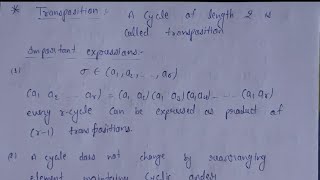 30 Transposition of permutation definition and examples  group theory  AdnanAlig [upl. by Ecnerrot]