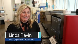 Linda Flavin Partner at SpeedPro Nashville South on the EFI Pro 16h [upl. by Yerot]