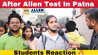 After Allen Test In Patna Students Reactions [upl. by Aniala]