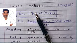 Eulers method  Eulers method in hindi [upl. by Halyahs]