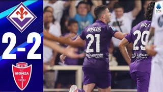 FIORENTINA  MONZA 22  HIGHLIGHTS  3ª GIORNATA  SERIE A 202425 [upl. by Aicad114]