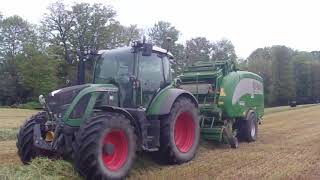 Presse enrubanneuse Mchale fusion Vario avec un fendt 514 vario [upl. by Oly]