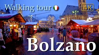 BolzanoBozen amp Christmas market🎄Alto Adige Südtirol Italy【Walking Tour】History in Subtitles 4k [upl. by Anwadal]