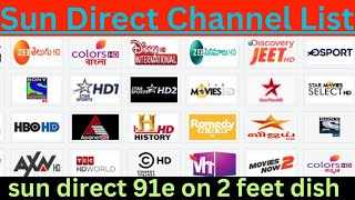 📡SUNDIRECT 91 EAST Sun direct 91e channels list sun direct 91e cccam [upl. by Dalton]