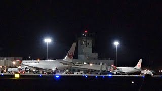 強風 出雲縁結び空港 2024年9月29日日 夜の離着陸 前編 ／ Izumo Airport takeoff and landing at night 出雲空港 強風 [upl. by Rainah982]