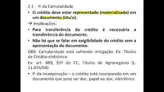 Aula Títulos de Crédito  Conceito e Princípios Prof Thiago Mendes [upl. by Labina]