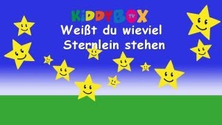 Weißt du wieviel Sternlein stehen  Kinderlieder zum Mitsingen  KIDDYBOX TV [upl. by Valoniah]