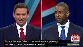 Florida Gubernatorial Debate Ron DeSantis vs Andrew Gillum Oct 21 2018 [upl. by Orv305]