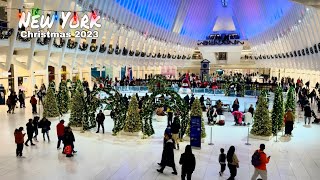 New York City Christmas Walk 2023 ✨Brookfield Place  Oculus  lower Manhattan [upl. by Westleigh749]