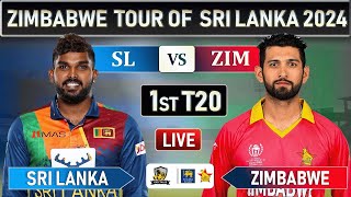 SRI LANKA vs ZIMBABWE 1ST T20 MATCH Live SCORES  SL vs ZIM LIVE MATCH [upl. by Ardied]