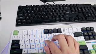 AULA F87PRO 그레이축 타건 CORSAIR K60 RGB PRO LP 비교 [upl. by Sheff751]