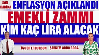 Enflasyon Açıklandı Emekli Zammı Kim Kaç Lira Alacak [upl. by Sundberg]