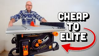 Transforming a Cheap Table Saw Into a Professional Cabinet Saw [upl. by Theodore358]