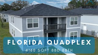 Build 2 Rent Florida Quadplex 4plex  New Construction  4160 SQFT 8 BD 8 BTH  Build2Rentcom [upl. by Akimrehs]